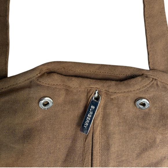 Burberry London England Cotton Garment Bag Tan Suit Cover Packable Travel Case - Picture 4 of 4